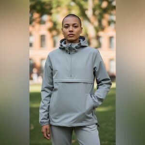 Men's Light Gray Windbreaker Jacket